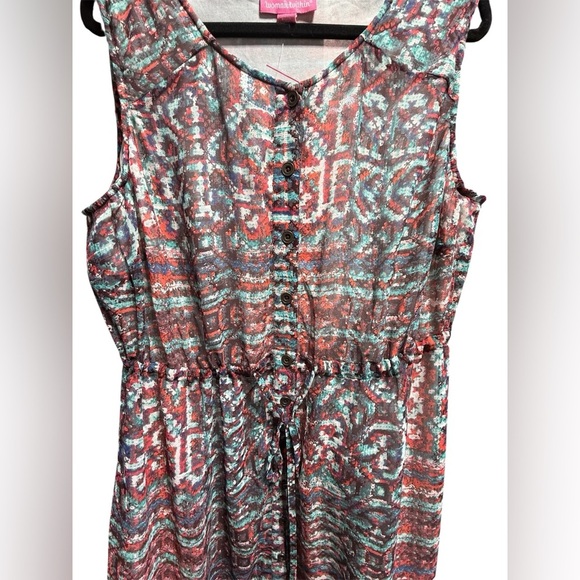 Woman Within sleeveless patterned long dress. Size 20W - Picture 3 of 5